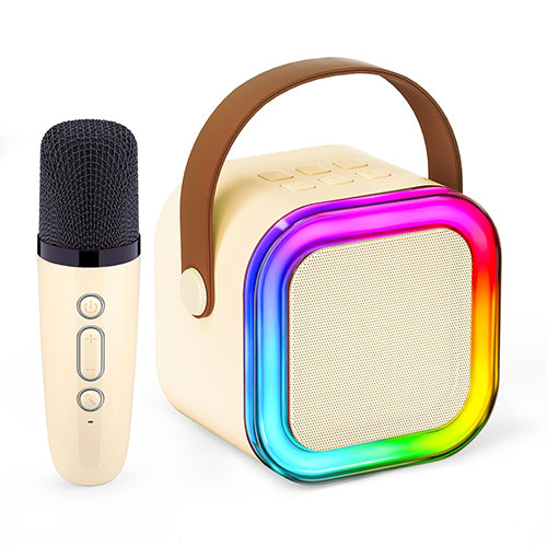 Woegel karaoke set A3-led – met bluetooth, TF-kaart en stemvervormer