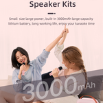 Woegel karaoke set A4 – met bluetooth en TF-kaart  – wit/roze
