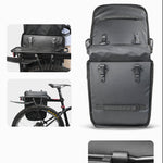 woegel dubbele fietstas - 40l - zwart