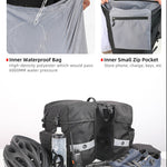 woegel dubbele fietstas - 40l - zwart