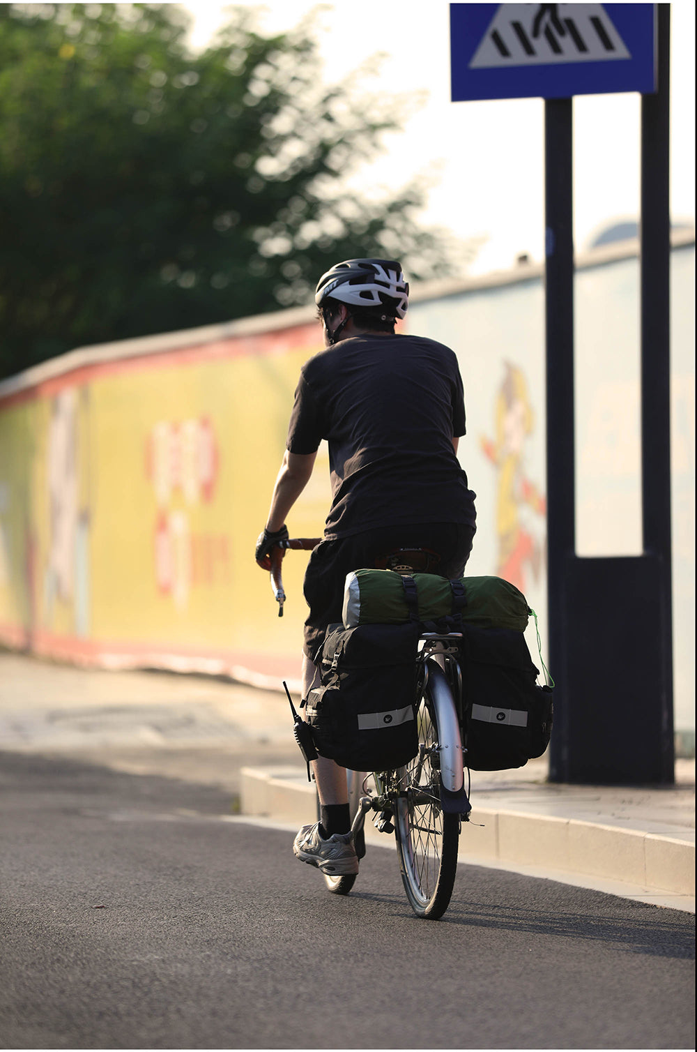 woegel dubbele fietstas - 40l - zwart