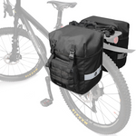woegel dubbele fietstas - 40l - zwart
