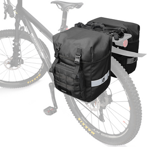 woegel dubbele fietstas - 40l - zwart