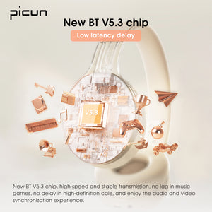 Picun B-01S draadloze koptelefoon/hoofdtelefoon – wit