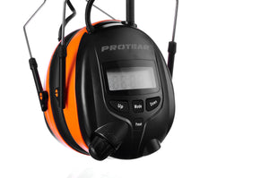 Woegel Oorkappen met FM RADIO - oorbeschermers met BLUETOOTH – oplaadbare batterij - oranje