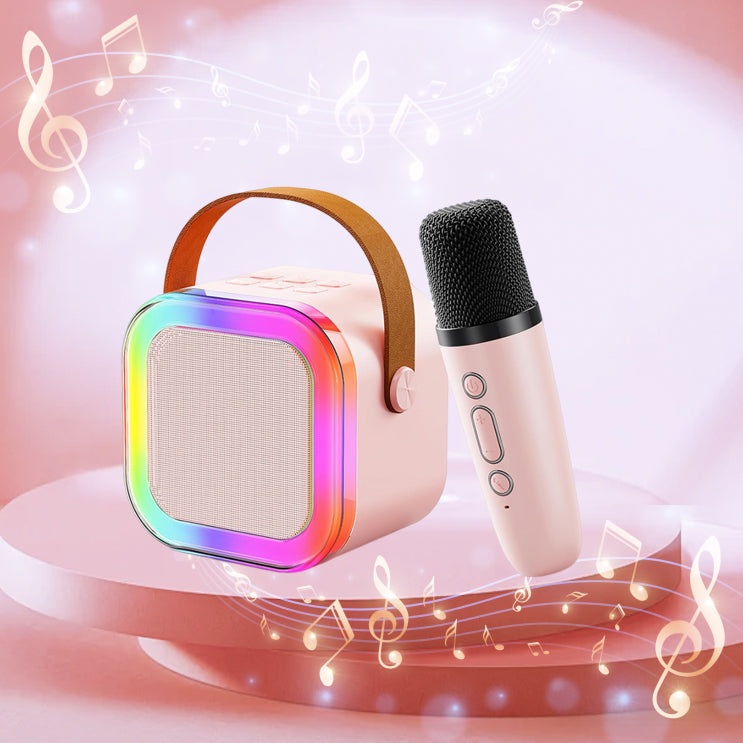 Woegel karaoke set A3-led – met bluetooth, TF-kaart en stemvervormer
