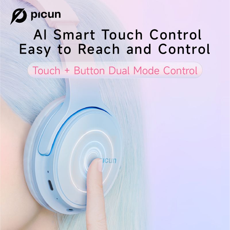 Picun queen draadloze koptelefoon/hoofdtelefoon –  touch controle – munt groen