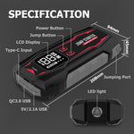 Woegel A3 Krachtige 12V Jumpstarter – 22.000 Mah / 2000A