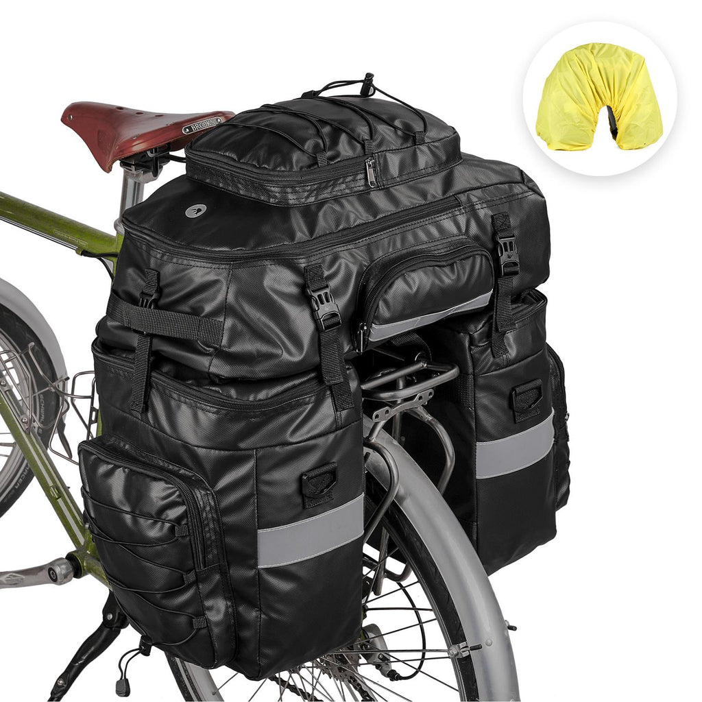woegel fietstas - 65l - 3 delige set - upgrade - zwart - RHINOWALK®