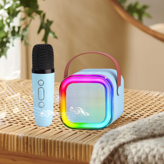 Woegel karaoke set A3-led – met bluetooth, TF-kaart en stemvervormer