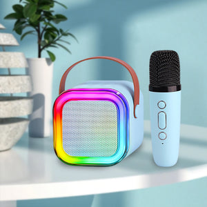 Woegel karaoke set A3-led – met bluetooth, TF-kaart en stemvervormer