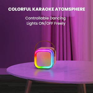 Woegel karaoke set A3-led – met bluetooth, TF-kaart en stemvervormer