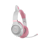 Woegel luky cat – draadloze gaming headset - roze