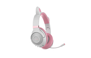 Woegel luky cat – draadloze gaming headset - roze